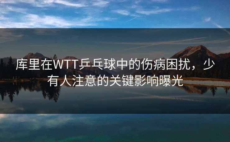 库里在WTT乒乓球中的伤病困扰，少有人注意的关键影响曝光